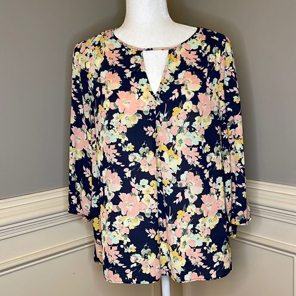 Kaari Blue Floral Blouse 